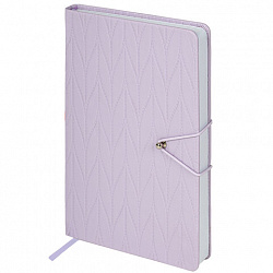 Ежедневник недатированный А5 138х213 мм, BRAUBERG "Braided", под кожу, гвоздик 160 л., сиреневый, 116596