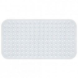 Коврик для ванны противоскользящий 70х38 см, "Полусферы", прозрачный, ПВХ, присоски, PRIMILA (ПРИМИЛА), 700382