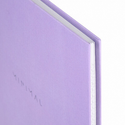 Блокнот БОЛЬШОЙ ФОРМАТ 200х290 мм, А4, 80 л., твердый, клетка, BRAUBERG "Minimal", сиреневый, 116434