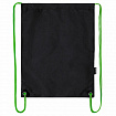 Мешок для обуви BRAUBERG плотный, карман на молнии, подкладка, 43х33 см, "Neon Green", 271625