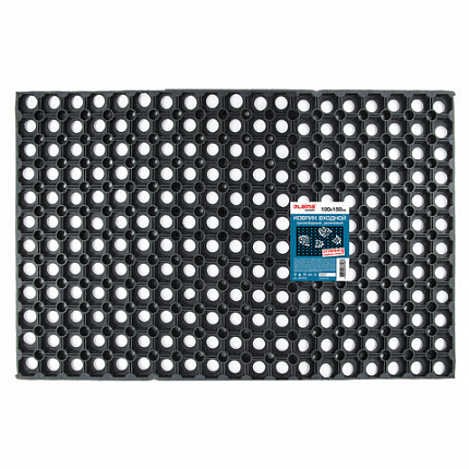 Коврик входной резиновый грязесборный ячеистый, 100х150 см, толщина 22 мм, LAIMA EXPERT, 607815