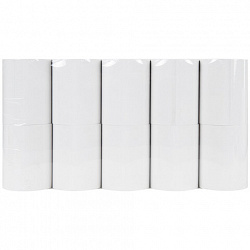 Чековая лента ТЕРМОБУМАГА 80 мм (диаметр 60 мм, длина 50 м, втулка 12 мм) КОМПЛЕКТ 60 шт., BRAUBERG, 115376