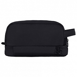 Пенал-органайзер HEIKKI (ХЕЙКИ) с ручкой, значки, 2 отделения, откидная планка, 22x13х10 см, черный, 273599