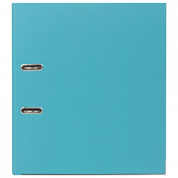 Папка-регистратор BRAUBERG с покрытием из ПВХ, 80 мм, с уголком, бирюзовая (удвоенный срок службы), 227198