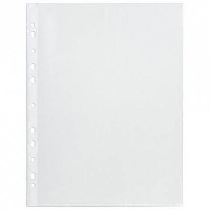 Папки-файлы перфорированные, А4, BRAUBERG, комплект 100 шт., матовые, 30 мкм, 221991