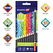 Карандаши художественные цветные BRAUBERG ART CLASSIC, 12 цветов, МЯГКИЙ грифель 3,3 мм, 181536