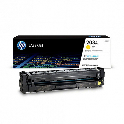 Картридж лазерный HP (CF542A) LaserJet Pro M254/M280/M281, №203A, желтый, оригинальный, ресурс 1300 страниц