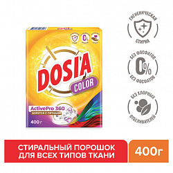 Стиральный порошок для всех типов стирки и тканей 400 г, DOSIA/LORCAN "Color", 3265602