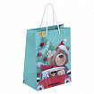 Пакет подарочный НАБОР 4 штуки, новогодний, 18х10х23 см, "Christmas Animals", ЗОЛОТАЯ СКАЗКА, 591956