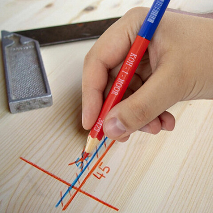 Карандаш двухцветный утолщённый KOH-I-NOOR, 1 шт., красно-синий, грифель 3,8 мм, картонная упаковка, 34230EG006KS