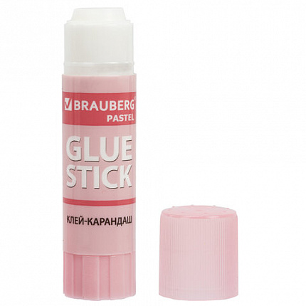 Клей-карандаш в пастельном корпусе BRAUBERG PASTEL, 15 г, PVP-основа, ассорти, 271249