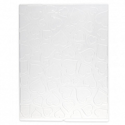 Клише для тиснения 3D "Сердца" для Машинки для тиснения ОС-5, 108х146 мм, ОСТРОВ СОКРОВИЩ, 663796, 862-003