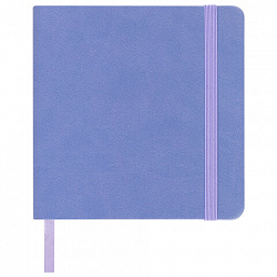 Скетчбук, слоновая кость 140 г/м2 120х120 мм, 80 л., КОЖЗАМ, резинка, BRAUBERG ART CLASSIC, пастель сиреневый, 116877