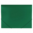 Папка на резинках BRAUBERG "Office", зеленая, до 300 листов, 500 мкм, 227710