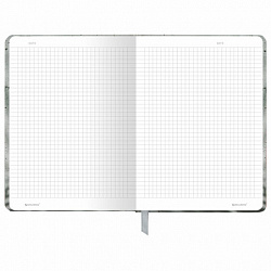 Блокнот с резинкой в клетку 96 л., А5 145х203 мм, твердая обложка, BRAUBERG, "Тени", 116324