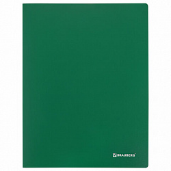 Папка 30 вкладышей BRAUBERG "Office", зеленая, 0,5 мм, 271326