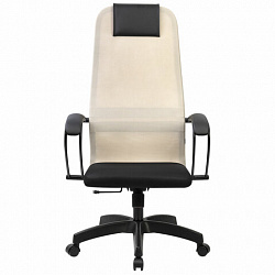 Кресло BRABIX PREMIUM "Ultimate EX-800" пластик, плотная двойная сетка Х2, черное/бежевое, 532916