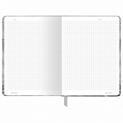 Блокнот с резинкой в клетку 96 л., А5 145х203 мм, твердая обложка, BRAUBERG, "Тени", 116324