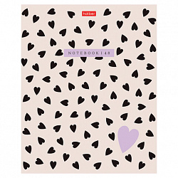 Тетрадь А5 48 л., HATBER, скоба, клетка, обложка картон, тиснение, LOVE IS... (микс в спайке), 093099, 48Т5тВ1