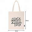 Сумка шоппер BRAUBERG PREMIUM, канвас, 40х35 см, на кнопке, карман, бежевый, "Tic-tac-toe", 271902