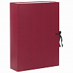 Короб архивный А4 (240х330 мм), 70 мм, 2 завязки, бумвинил, до 600 листов, бордовый, BRAUBERG, 122036