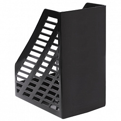 Лоток вертикальный для бумаг BRAUBERG "MAXI-plus" (250х160х300 мм), сетчатый, черный, 237005