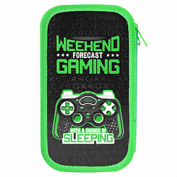 Пенал ЮНЛАНДИЯ, 2 отделения, ламинированный картон, конгрев, 19х11 см, "Gaming", 272294
