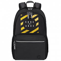 Рюкзак BRAUBERG FASHION CITY универсальный, 2 отделения, "Core", черный, 46х31х15 см, 273838