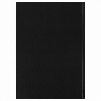 Книга учета 96 л., клетка, твердая, бумвинил, офсет, наклейка, А4 (200х290 мм), BRAUBERG, черная, 130278