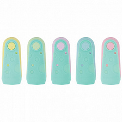 Ластик BRAUBERG "ULTRA PASTEL", 57х24х15 мм, пастельные цвета ассорти, бирюзовый пластиковый держатель, 272688