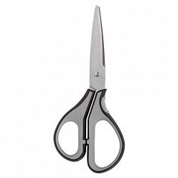 Ножницы BRAUBERG "EXTRA", 175 мм, серо-черные, 2-х сторонняя заточка, эргономичные ручки, 237295