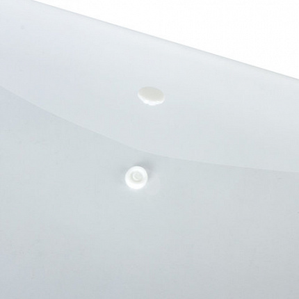 Папка-конверт с кнопкой BRAUBERG, А4, до 100 листов, прозрачная, 0,15 мм, 221638