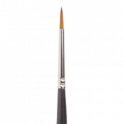 Кисть художественная профессиональная BRAUBERG ART CLASSIC, синтетика мягкая под колонок, круглая, № 2, короткая ручка, 200687