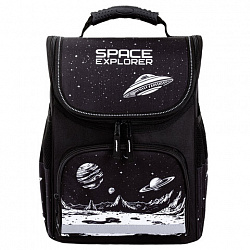 Ранец ПИФАГОР BASIC, 1 отделение, 3 кармана, эргономичная спинка, "Space invader", 35х28х18 см, 273140