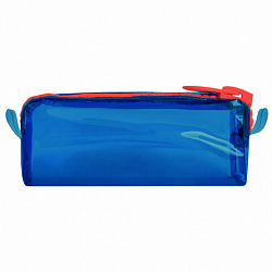 Пенал BRAUBERG с объемной "тракторной" молнией, 1 отделение, ПВХ, 22х8х6,5 см, "Contrast blue", 272341