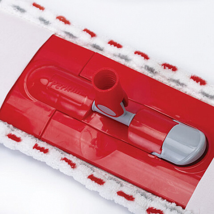 Швабра КОМПЛЕКТ черенок 75-130 см + флаундер 40 см + МОП микрофибра/абразив (ТИП К), PERKLIN (ПЕРКЛИН), 700980