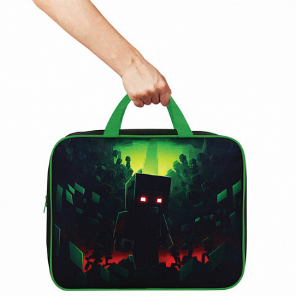 Папка на молнии с ручками BRAUBERG А4, 1 отделение, полиэстер, 80 мм, "Night warrior", 272183