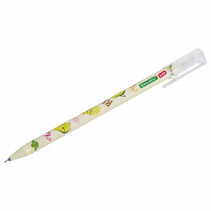 Ручка стираемая гелевая BRAUBERG KIDS "MIX", СИНЯЯ, корпус ассорти, игольчатый наконечник 0,5 мм, линия 0,35 мм, 144101