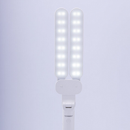 Настольная лампа / светильник беспроводная SONNEN PT-202, подставка для книг, USB, LED, 5 Вт, 3 режима, 238780