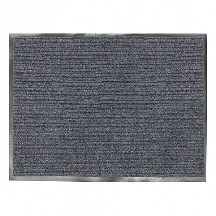 Коврик входной ворсовый влаго-грязезащитный, 90х120 см, толщина 7 мм, серый, VORTEX