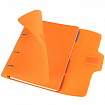 Тетрадь на кольцах А5 175х220 мм, 120 л., пластик, на липучке, с разделителями, BRAUBERG, Оранжевый, 404636