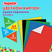 Картон цветной А4 немелованный, 5 листов, 5 цветов, ПИФАГОР, 200х290 мм, 116629