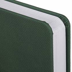 Ежедневник датированный 2026, А5, 138x213 мм, BRAUBERG "Control", под кожу, держатель для ручки, зеленый, 117123