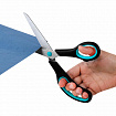 Ножницы BRAUBERG SOFT GRIP, НАБОР 3 штуки (140, 190, 230 мм), эргономичные черно-бирюзовые ручки, ВЫГОДНАЯ УПАКОВКА, 238411