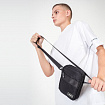 Сумка на плечо HEIKKI COMPACT (ХЕЙКИ) с карманом, черная, 20х16х5 см, 272632