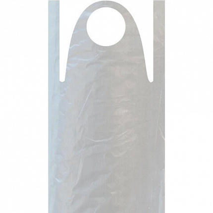 Фартуки полиэтиленовые, КОМПЛЕКТ 100 шт., одноразовые, размер 68 см х 110 см, СТАНДАРТ, плотность 12 мкм, LAIMA, 610850