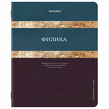 Тетради предметные, КОМПЛЕКТ 12 ПРЕДМЕТОВ, 48 л., матовая ламинация, фольга, BRAUBERG "GOLDY", 405178