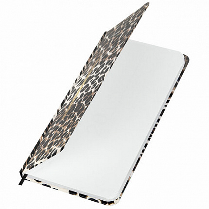 Еженедельник недатированный с резинкой 171х93 мм, BRAUBERG, твердый, 64 л., "Leopard print", 116312