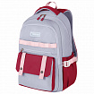 Рюкзак HEIKKI GOODLY (ХЕЙКИ) универсальный, 2 отделения, отделение для ноутбука, серый/красный, 46x33x18 см, 273869