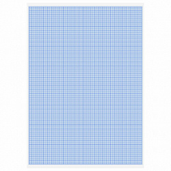 Бумага масштабно-координатная (миллиметровая), планшет, БОЛЬШОЙ ФОРМАТ А3, голубая, 20 листов, ПЛОТНАЯ 80 г/м2, STAFF, 113491